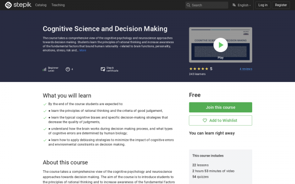 Cognitive Science and Decision Making