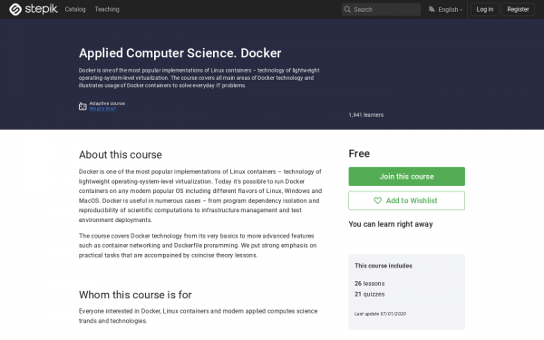 Applied Computer Science. Docker