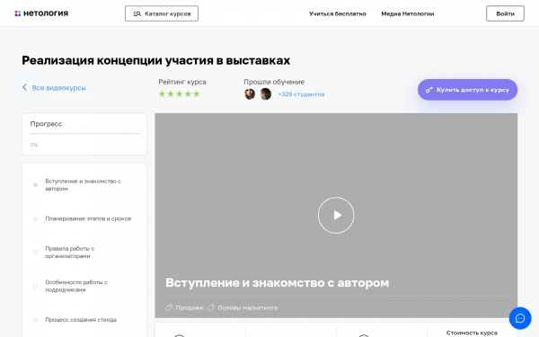 Реализация концепции участия в выставках