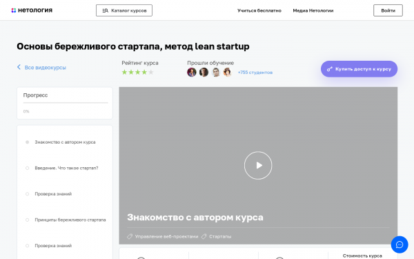 Основы бережливого стартапа, метод lean startup