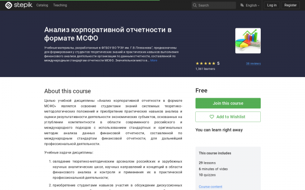 Анализ корпоративной отчетности в формате МСФО